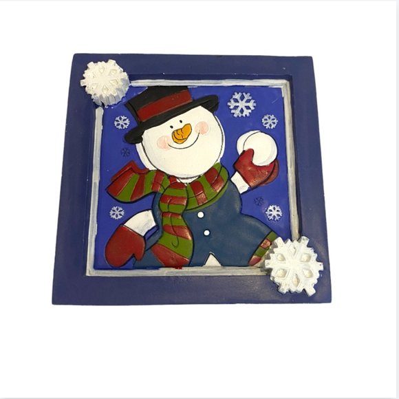 COASTERS -- Set of 4, Wooden Christmas, Raised Detail, Different Characters - Picture 5 of 7